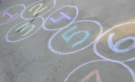 Hopscotch maths game